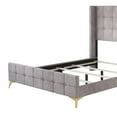 thumbnail image 5 of Home Design Gisella Twin Upholstered Panel Bed Frame with Headboard Wingback for Adult, Silver Gray, Easy Assembly, 5 of 6