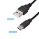 thumbnail image 2 of Cable USB Uxcell con Interruptor ON/OFF USB Macho a Tipo-C Macho Extensión 1M Negro, 2 of 5