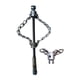 thumbnail image 1 of Desatascador de tuberías de acero, herramienta manual flexible para remover obstrucciones. Cadena simple doble, 1 of 9