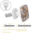 thumbnail image 2 of 4 Pieces Set Drawer Pulls Handle Square Wardrobe Cabinet Knobs with Stainless Steel Screws Furniture Kitchen Decor, 2 of 5