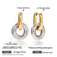 thumbnail image 5 of Sunyuer 18K Gold Plated Stainless Steel Double Hoop Earrings - Minimalist & Chic Statement Jewelry for Women, 5 of 6
