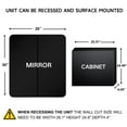 thumbnail image 3 of TEHOME Matt Black Medicine Cabinet, 26x30 inches, Double Door, Recessed/Surface Mount, 3 of 9