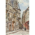 thumbnail image 2 of Frédéric Houbron 11x14 Black Ornate Wood Framed Double Matted Museum Art Print Titled: The Hotel De Sens, 1 Rue Du Figuier, in 1898, 4th Arrondissement (1898), 2 of 5