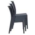 thumbnail image 3 of Compamia Florida Chaise de Salle à Manger de Patio en Résine Aspect Osier, Blanche, 3 of 14