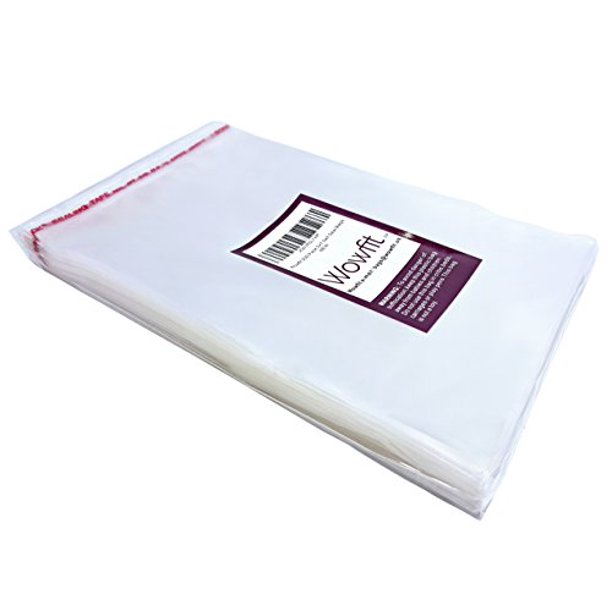 Wowfit 200 CT 5x7 inches Clear Cello Cellophane Plastic Bags, Re