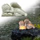 thumbnail image 5 of Estatua de resina de jardín con luz LED suave | Figurita de libro antiguo al aire libre | Decoración conmemorativa a prueba de intemperie | Escultura de patio hecha a mano para patio, camino, mesa |, 5 of 8