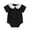 Black, variant on Zpanxa Newborn Girl Onesies Peter Pan Collar Cotton Short Sleeve Summer Bodysuit with Snap Crotch White 3-6 Months