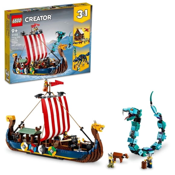 Set LEGO Creator Barco Vikingo y Serpiente Midgard 31132