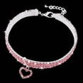thumbnail image 2 of Skksst Diamond Pet Collar Puppy Dog Bling Full Rhinestone Heart Pendant Necklace S/M/L, 2 of 5