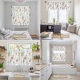 thumbnail image 6 of Multicolor Diamond Kitchen Curtains Sets for Windows 24 Inch Length, Modern Geometric Middle Century Rod Pocket Window Treatments Tier Curtains and Valances Set for Bedroom/Bathroom, 6 of 8