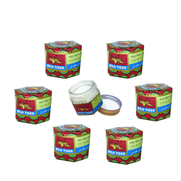 6 Pack White Wild Tiger Balm 18g Jars of Tiger Balm Arthritis Pain Joints Ache