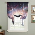 thumbnail image 2 of Universe Explosion Tie Up Curtains for Windows, Adjustable Balloon Window Shades, Modern Abstract Galaxy Universe Kitchen Window Treatments Adjustable Roll Up Curtain for Basement/Nursery 52"x45", 2 of 8