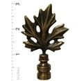 thumbnail image 4 of Royal Designs, Inc. Maple Leaf Design Lamp Finial for Lamp Shade, F-5062AB-2, Antique Brass, Pack of 2, 4 of 5