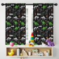 thumbnail image 5 of Blackout Kids Curtains,Black Cartoon Dinosaurs Rawr Pattern Childrens Insulated Curtains Set Of 2,Bedroom Essentials,Toddler Room Decor 42"x54", 5 of 5