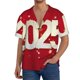 thumbnail image 1 of Fotbe Happy New 2025 Year Camisa Estampada de Manga Corta para Hombre, Casual de Verano, Estilo Playero, Sin Arrugas-3X-Large, 1 of 5