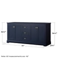 thumbnail image 3 of Wyndham Collection 72" Wood Double Bathroom Vanity with Mirror in Blue, 3 of 3