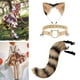 thumbnail image 5 of Anime Tail Diadema Accesorios de Halloween Props Animal Peluches fiesta Adulto Marrón Negro Soledad Traje de juego de cosplay, 5 of 10