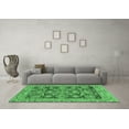 thumbnail image 3 of Ahgly Company Indoor Round Oriental Emerald Green Traditional Area Rugs, 5' Round, 3 of 4