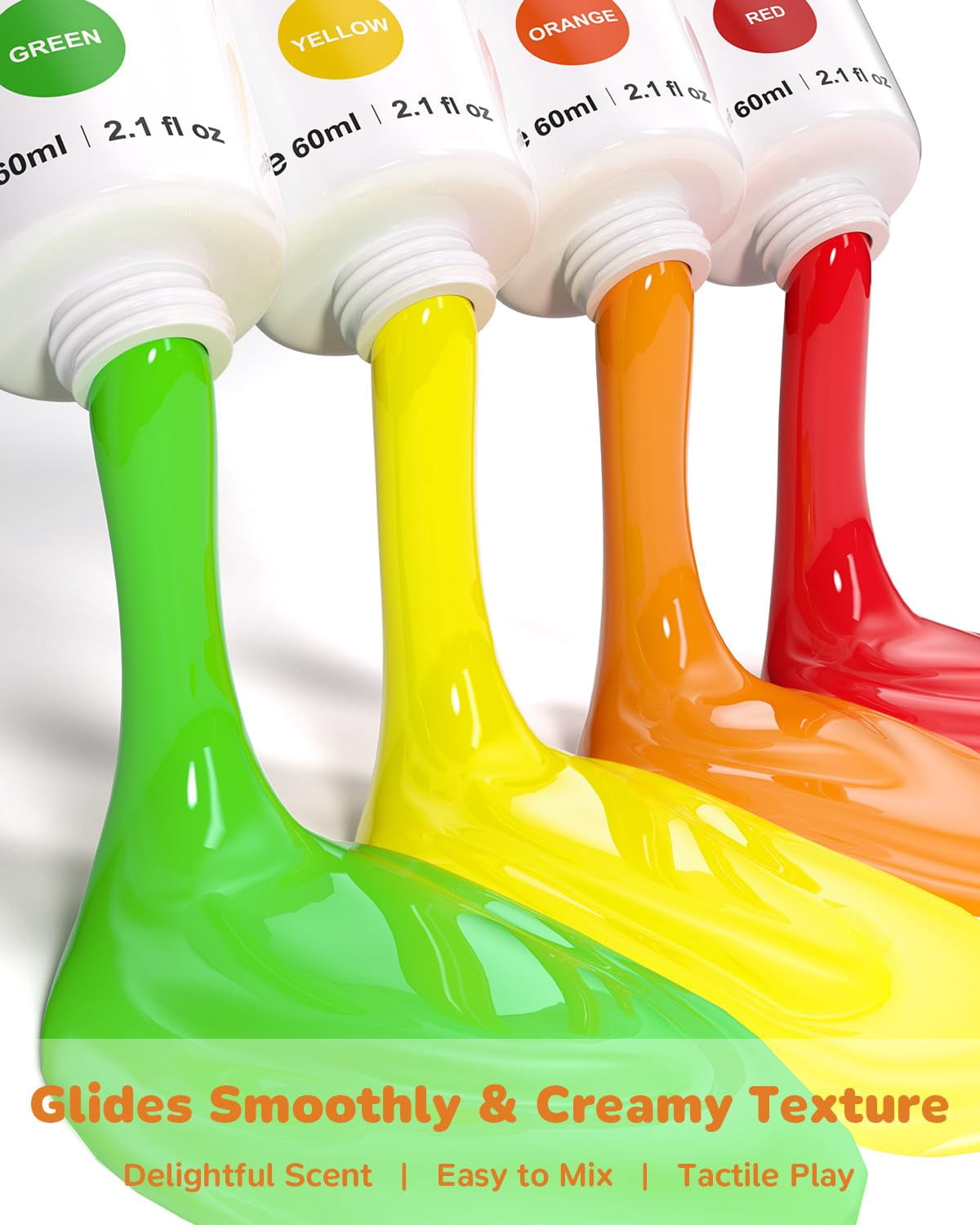 Jupitearth 28 PCS 60ml Finger and Washable Paint,Non-Toxic 12Vibrant Colors,Palette,Apron,Brush,Eye Stickers,Paints for Hand and Feet,Art Supplies