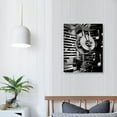thumbnail image 4 of Nawypu  Music Artistic Paintings Wall Art Black White Microphone and Headset Note Picture Canvas Giclee Print Modern Home Studio Bedroom Decor Stretched and Framed Ready to Hang, 4 of 5