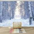 thumbnail image 2 of Modern Wallpaper Murals 3D Winter snowy day beautiful Peel and Stick Removable Self-Adhesive PVC Wall Stickers for Nursery Kids Bedroom TV Wall Decor, 2 of 5