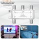thumbnail image 5 of Uxcell 2Pcs 4 Vías Divisor de Cable Coaxial, Conector Tipo F de 5-2400 MHz, Distribuidor de Señal de Baja Pérdida para TV, Antena de Satélite, Módem, Teatro en Casa, HDTV CATV, Tono Plateado, 5 of 6