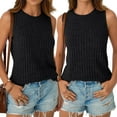 thumbnail image 3 of AviBest 2-Pack Womens Tank Tops 2026 Loose Fit Casual Round Neck Shirts Flowy Sleeveless Summer Tops,S~2XL, 3 of 9