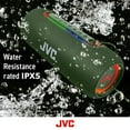 thumbnail image 4 of JVC Illuminated Portable Wireless Speaker with 20W max outputs, Dynamic Sound, Bluetooth 5.0, TWS Capability, USB-C, IPX5, AUX in, up to 5-Hour Battery Life - SPPA5BTG (Green), 4 of 6