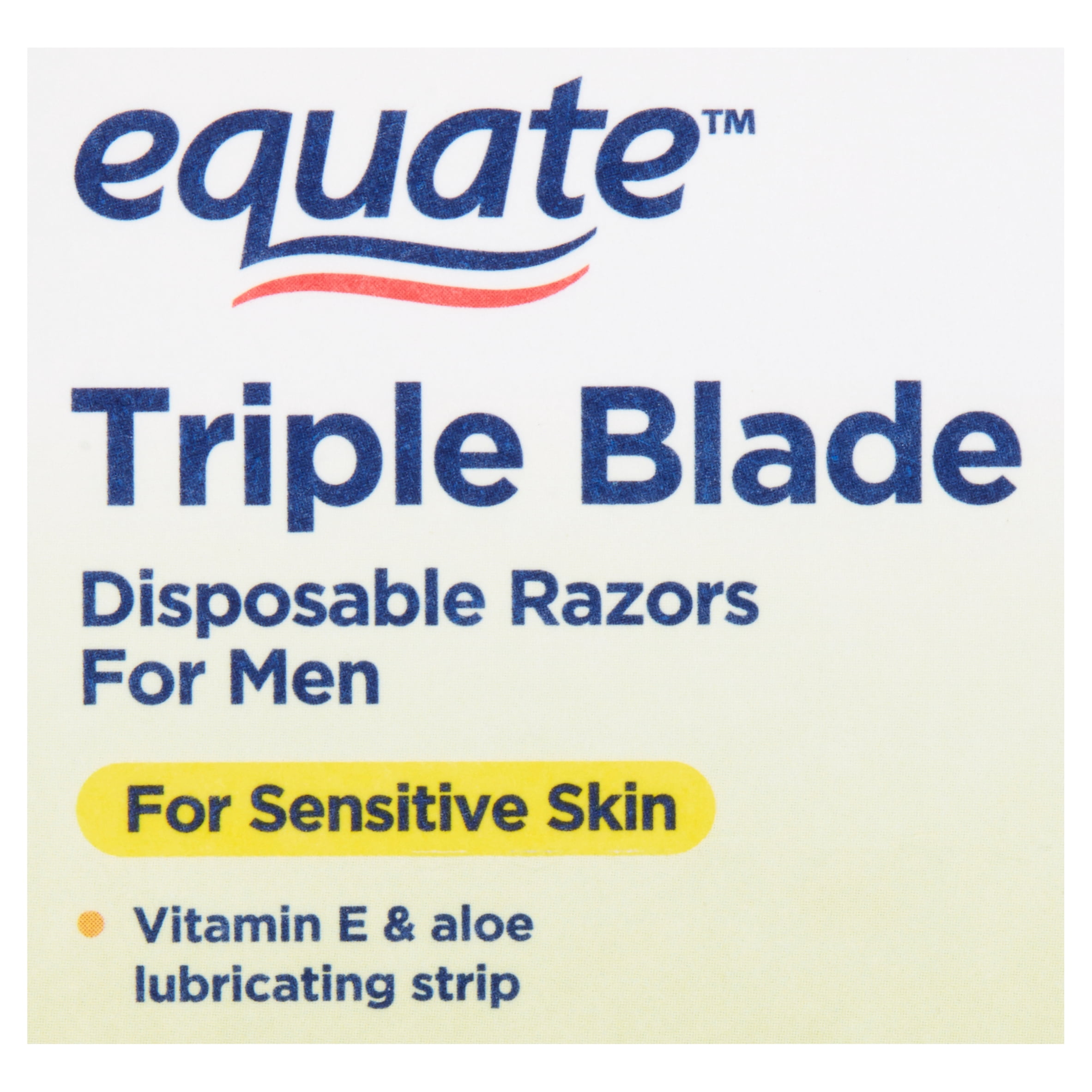 Equate Triple Blade Disposable Razors for Men Value Pack, 8 Count