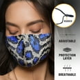 thumbnail image 3 of 1 PC Animal Blue Fashion Sequin Mask, 3 of 5
