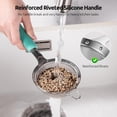 thumbnail image 5 of U-Taste Small Fine Mesh Strainer: 18/8 Stainless Steel 3.35in 30 Mesh Kitchen Food Sieve with Sturdy Riveted Silicone Handle, Heavy Duty Deep Handheld Metal Colander for Tea, Juice (Aqua Sky), 5 of 10