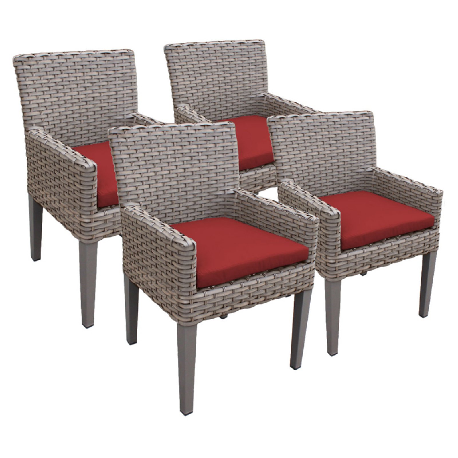 TK Classics Oasis Patio Dining Arm Chair in Navy (Set of 4) - image 2 of 2