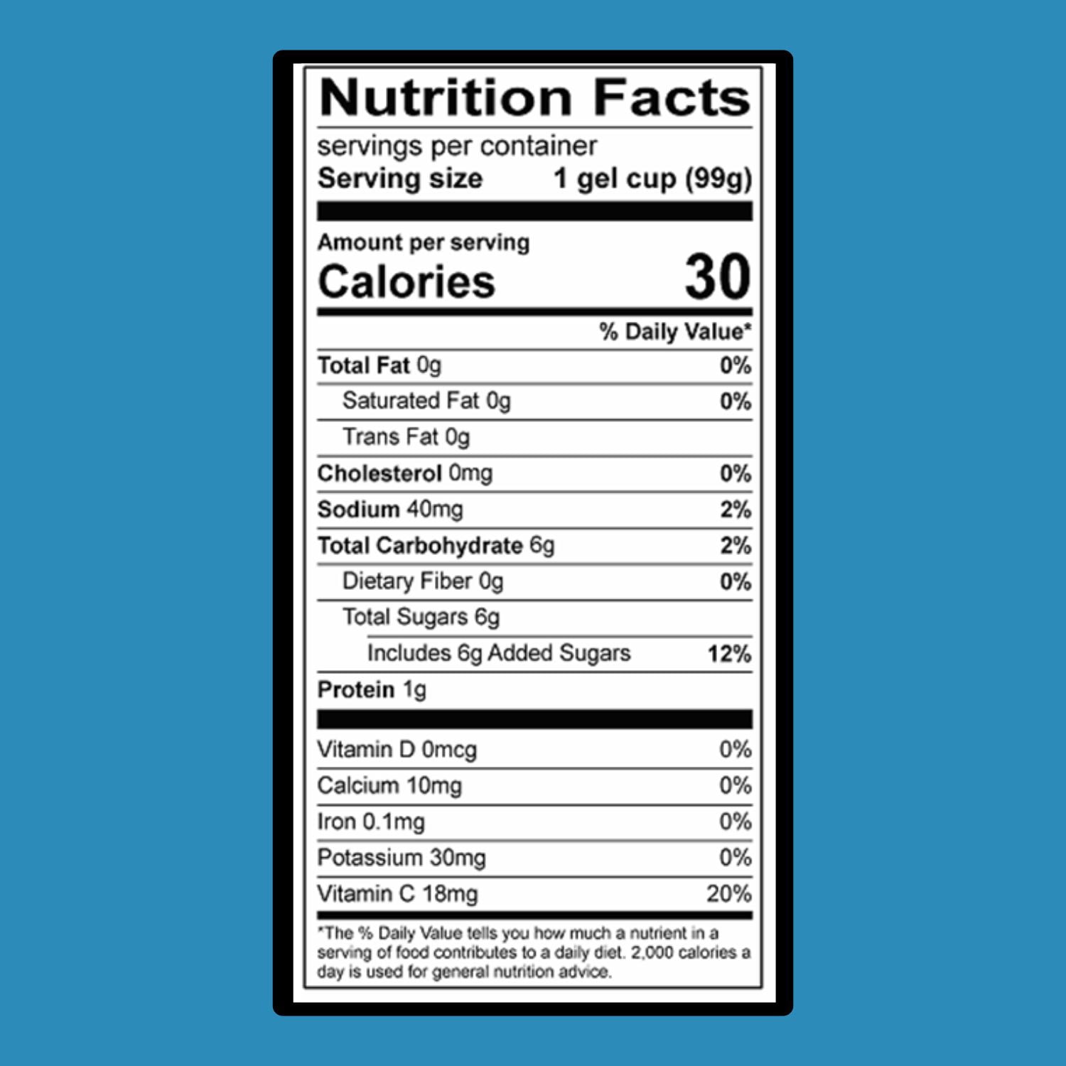 Winky Brand Gelatin, 3.5 oz, 12 Count Plastic Cups, Refrigerated, Gluten-Free