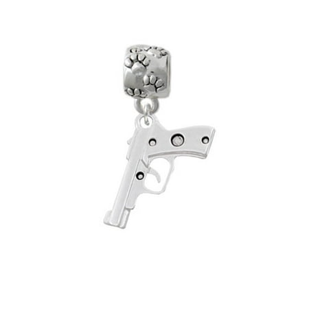 9mm Handgun - Paw Print Charm Bead