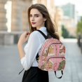 thumbnail image 6 of FORMRS Mini Backpack Purse for Women Travel Daypack Casual Shoulder Bag, Pink Christmas House, 6 of 7