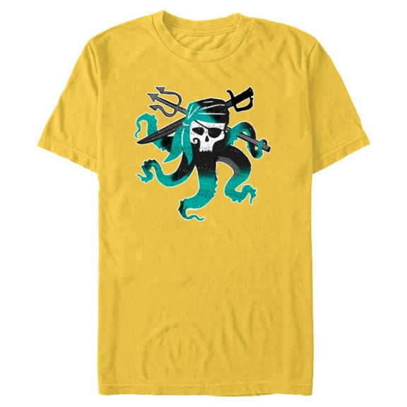 Disney Descendants 2 Uma Pirate Octopus - Short Sleeve Blended T-Shirt for Adults -Customized-Yellow