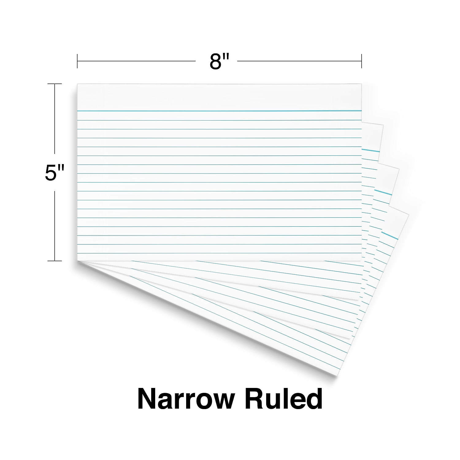 MyOfficeInnovations 5" x 8" Line Ruled White Index Cards 500/Pack (51006) 233478