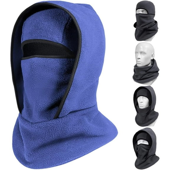 Outdoor Winter Warm Hat Neckband Integrated Cycling Mask, Sports Ski Head Face Cover, Windproof Cold Pullover Neck Mask