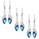 thumbnail image 1 of Pendientes de lágrima Drop01 3Pzas Gota de Agua Azul Metal/Circón., 1 of 2