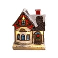 thumbnail image 1 of Maison en Résine D, Ornement de Maison de Noël Éclairée Styles Multiples de Maison de Noël en Résine Éclairée Décoration de Table pour la Maison et Noël, mini Maison en Résine *1 Pce, 1 of 5