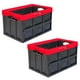 thumbnail image 1 of Caja Plegable de Almacenamiento VentDepot InstaRed 2 Pzas 10kg 53x36x29cm Negro/Rojo, 1 of 1