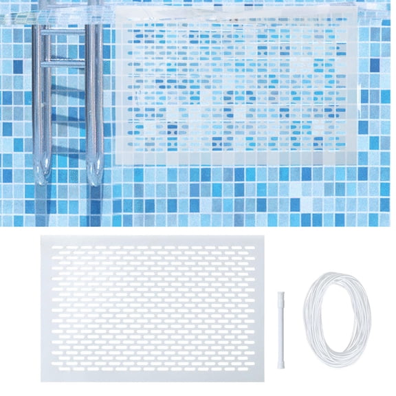Garde de Décoration pour Piscine au Sol Piscines Filet Écran de Piscine Couverture Feuilles Filet de Protection pour Enlever les Débris des Piscines