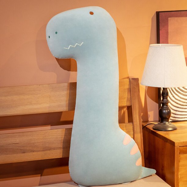 Huggable Long Pillow Kawaii Dinosaur Plush Toy Soft Cartoon Animal Angel Dragon Stuffed Doll Boyfriend Pillow Kids Birthday Gift zhangyuxiang LED