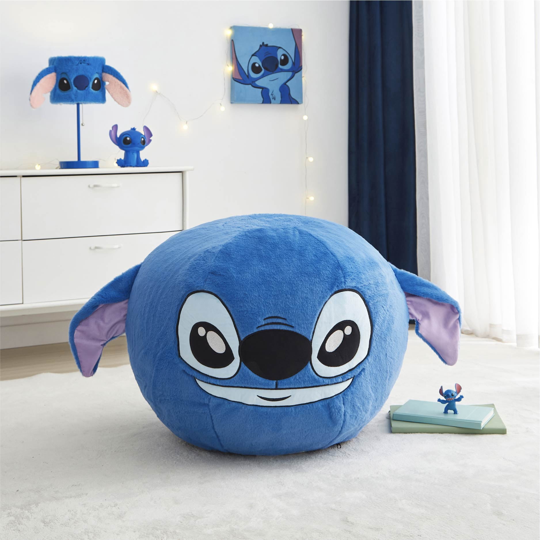 Disney Lilo & Stitch Kids' Figural Compressed Foam Chair, 24" x 24", for Ages 3 and Up