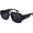 Black, variant on Oversized Square Aviator Sunglasses for Women Men Retro 70s Glasses Chunky Sun Shades Cute(Tortoiseshell Frame & Yellow Lens)