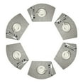 FanShaped Placemats for Dining Table Durable Heat Resistant Washable