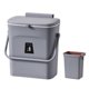 thumbnail image 2 of Cubo de basura de plástico, cubo de basura de cocina, armario colgante de pared, cubo de basura colgante con tapa automática para puerta de casa, Gris Macarena bote de basura de cocina, 2 of 7