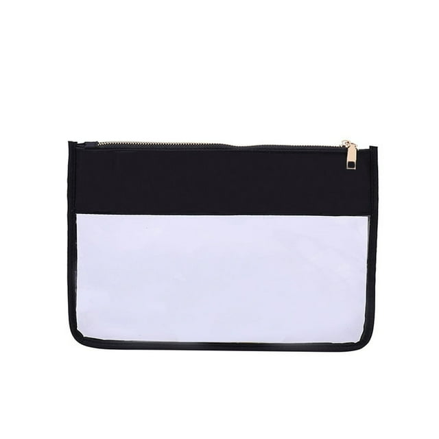 Sac à Main de Mode Transparent Sac Cosmétique PVC Fermeture Éclair Étui de Beauté Transparent