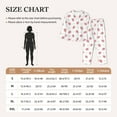 thumbnail image 3 of KLL Hand Drawn Strawberry Print Women's Long Sleeve Pajamas with Pants Sleepwear Loungewear 2 Set-X-Large, 3 of 7