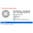 thumbnail image 2 of Front Brake Rotor - Compatible with 2007 - 2020 Cadillac Escalade ESV 2008 2009 2010 2011 2012 2013 2014 2015 2016 2017 2018 2019, 2 of 2